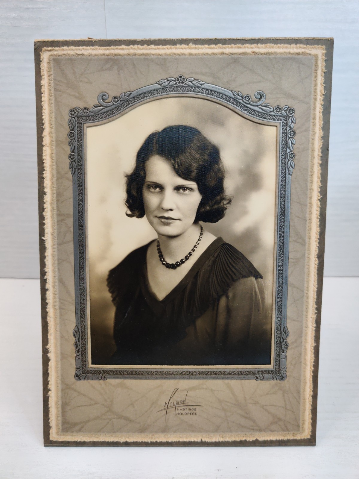 VTG 1920s Lovely Flapper Photo Portrait Nelson Studio Hastings Holdrege Nebraska