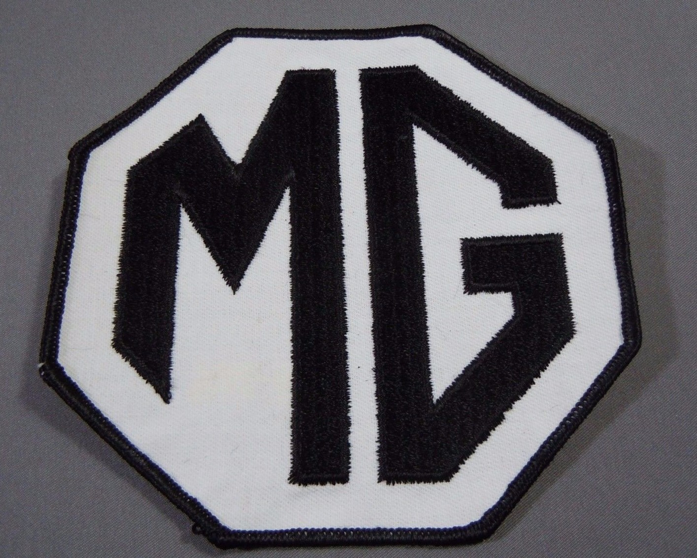 Large MG Black Octagon Sew-On British Automotive Car Patch 5\