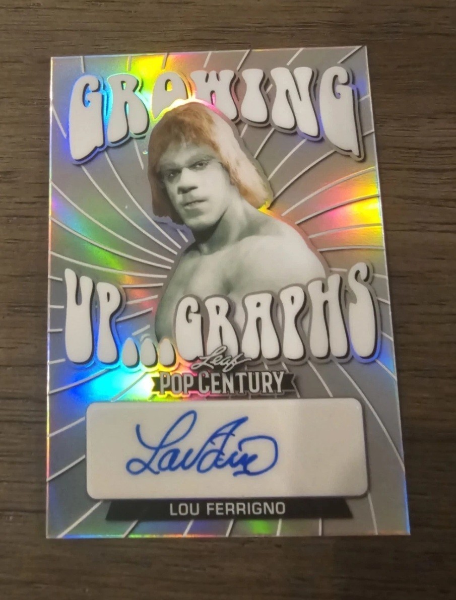 2022 Leaf Pop Century Silver Prismatic /20 Lou Ferrigno HULK Auto Autograph READ