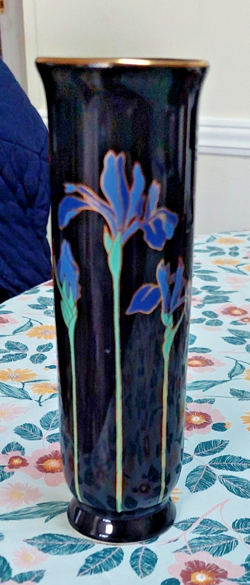 Blue Iris 7 Inch Vase by Otagiri Japan