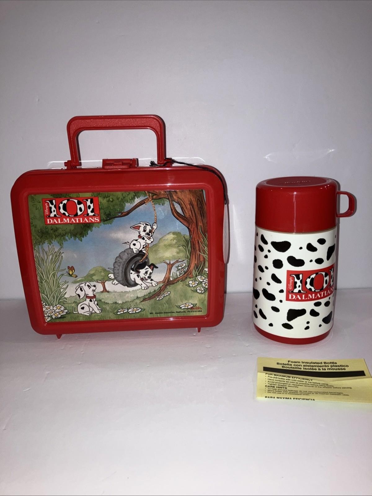 Vintage 1992 NEW DISNEY’S 101 DALMATIANS ALADDIN LUNCHBOX W/Thermos Never Used