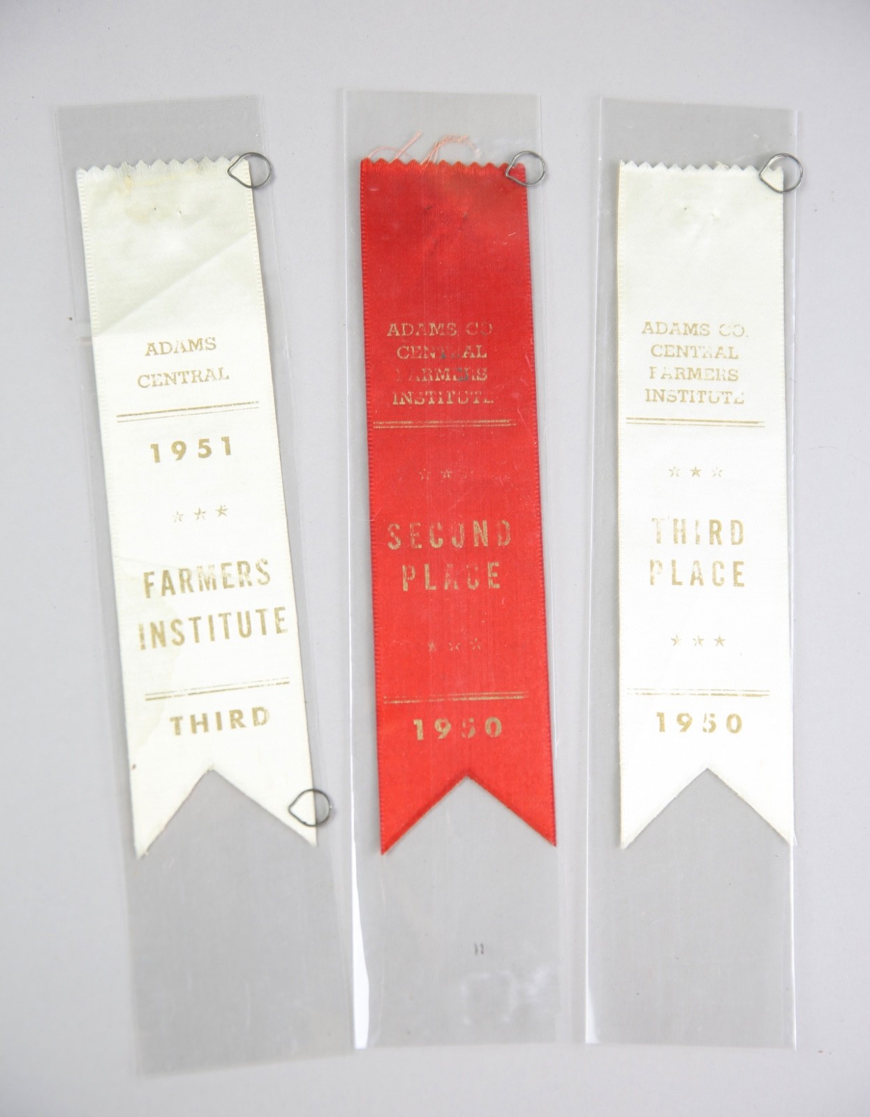 VTG 1950s Farmers Institute Union Award Ribbon Adams Central High School Decatur