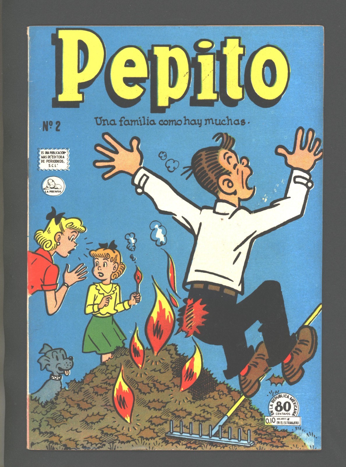 Pepito #2  1952  Mexican  copy Grade 7.5  fire on cover