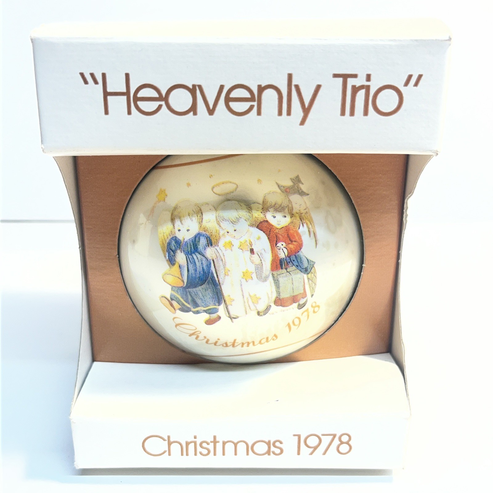 Schmid Heavenly Trio Angels Christmas Ornament 1978 Limited Edition MPN 177-705