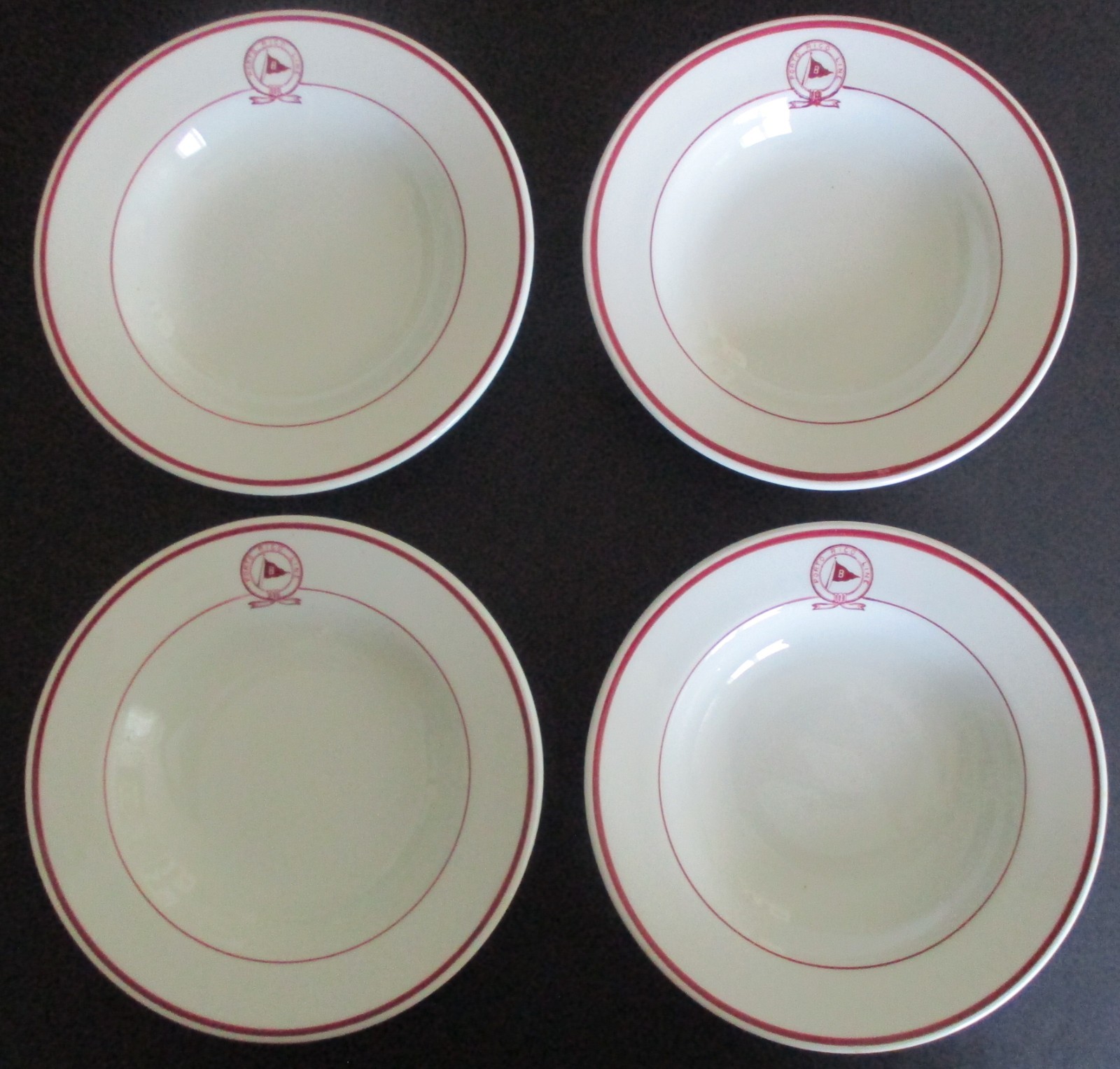 Vintage Souvenir Buffalo China Shallow Bowl Porto Rico Steamship Line