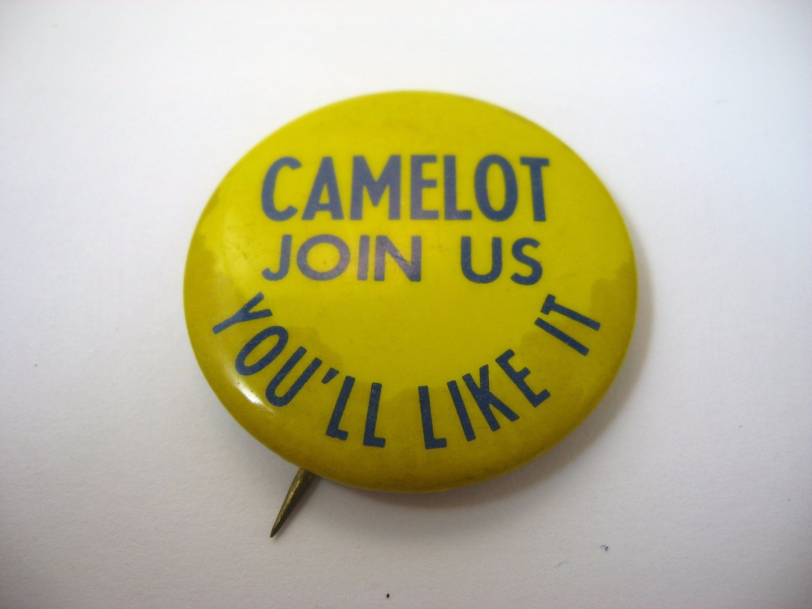Vintage Camelot Music Pinback Button \