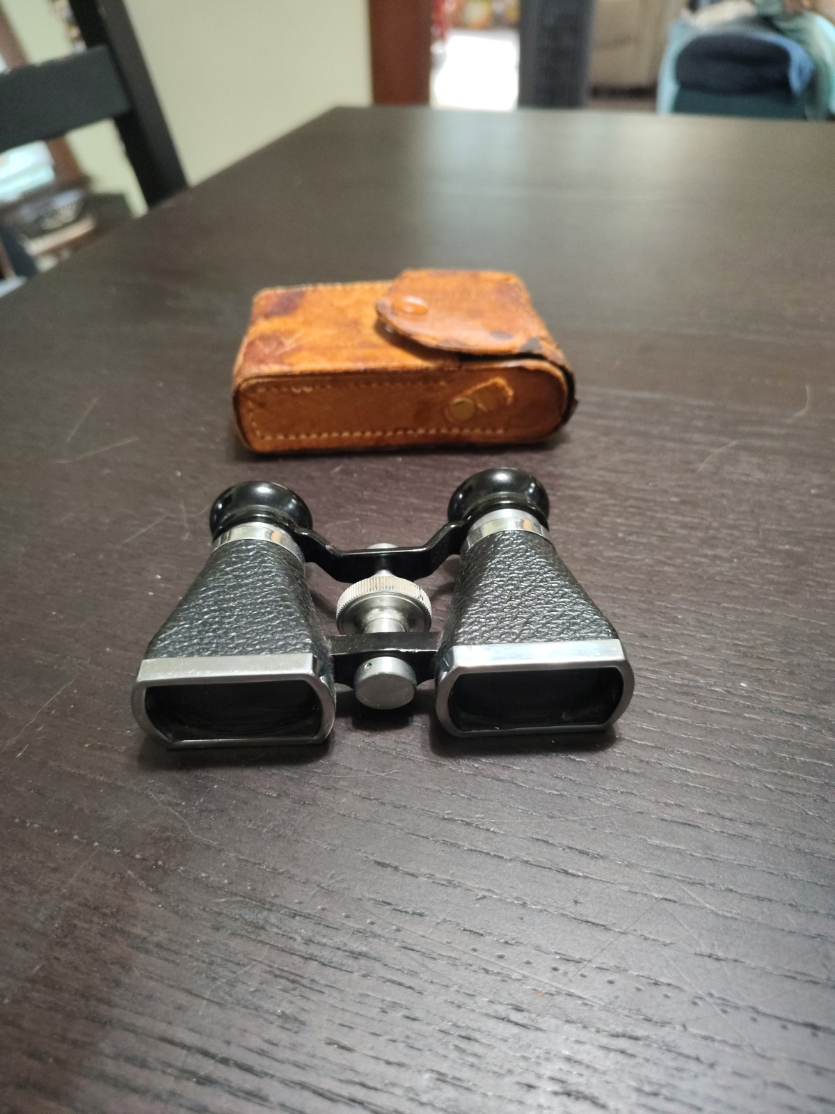Vintage Ofuna Binocular Opera Glasses 3x10 W/Leather Case Occ. Japan 1945-1952