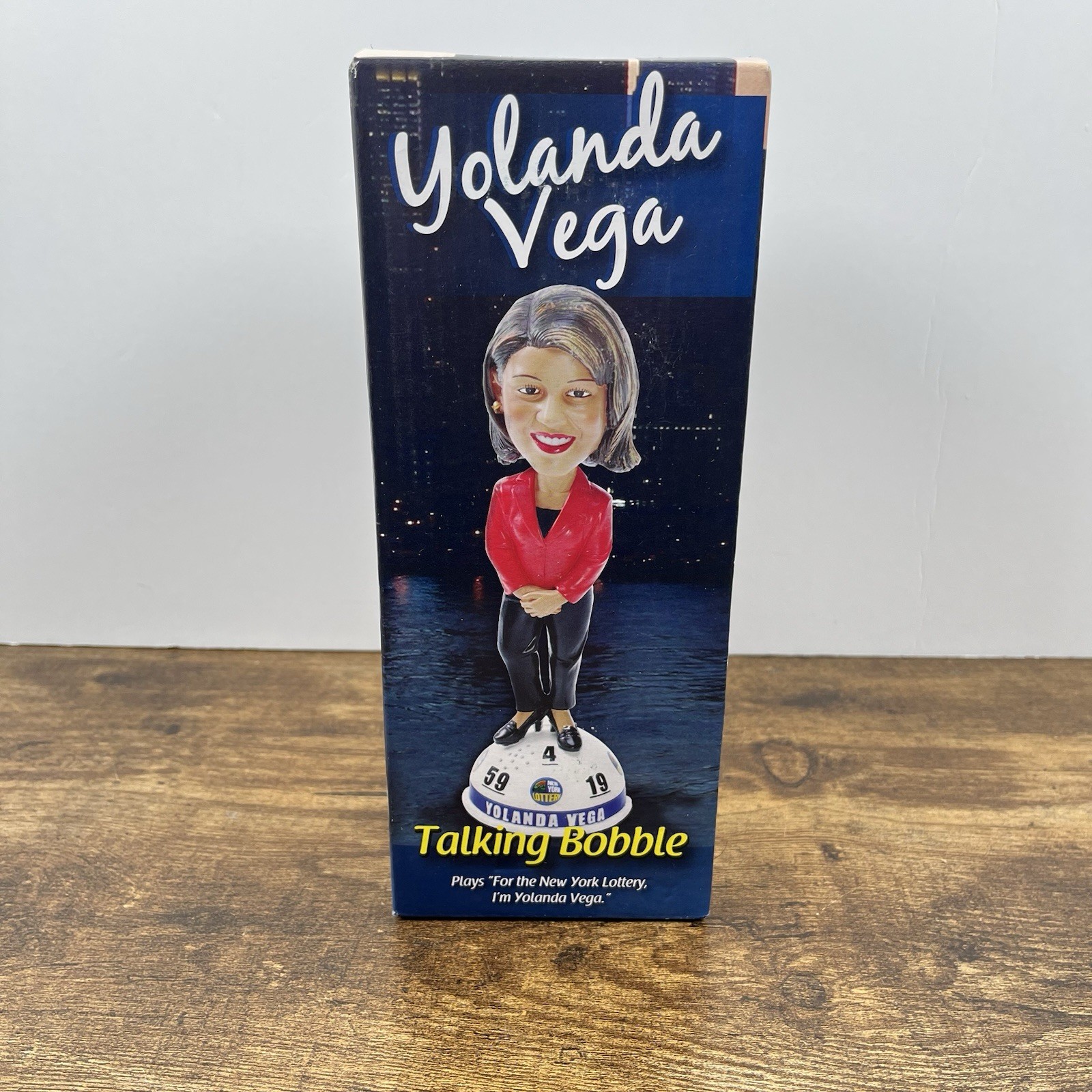 Yolanda Vega Talking Bobblehead New York Lottery Limited Edition Collectible