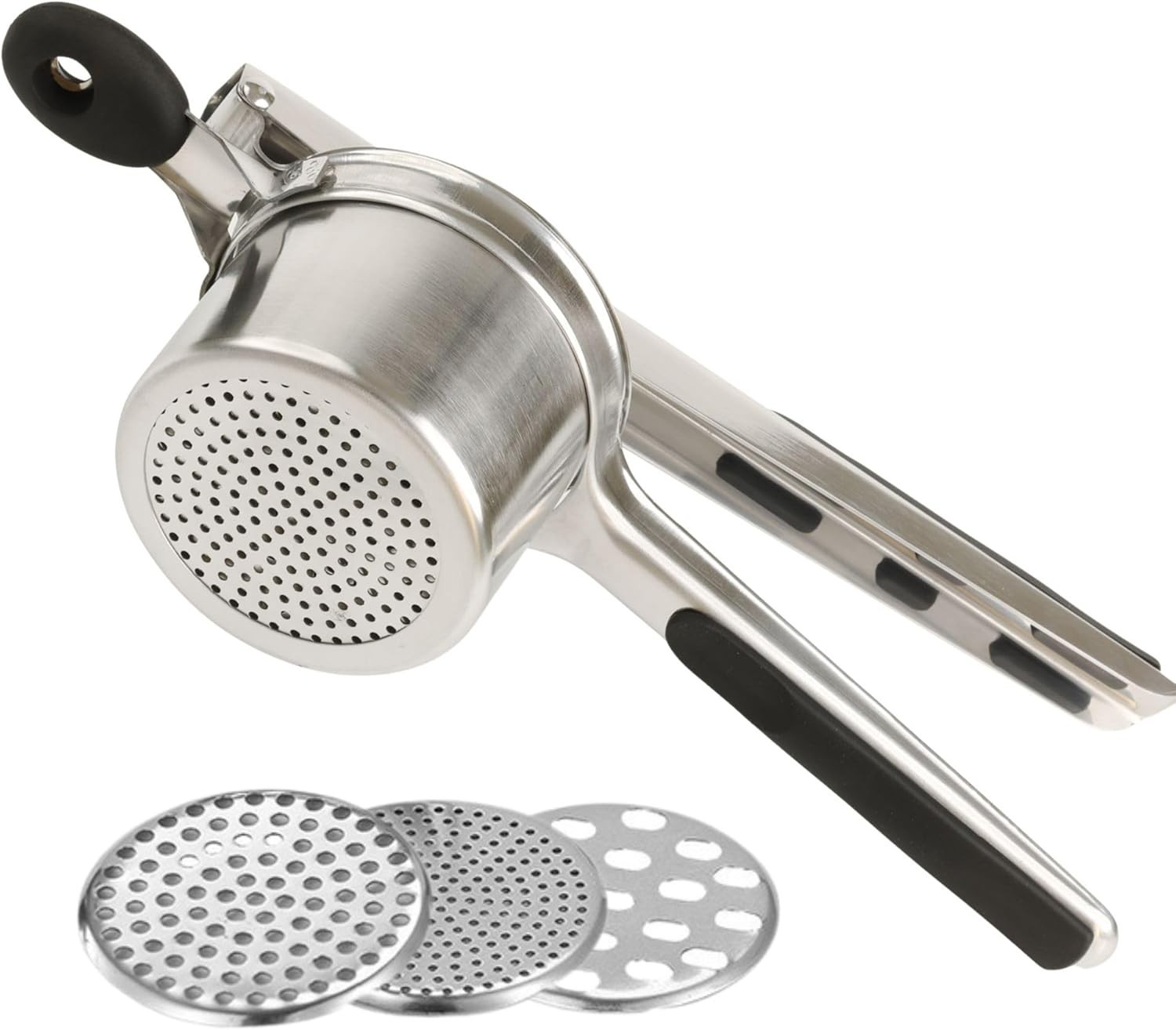 15oz Prensador de patatas grande de acero inoxidable de alta resistencia 15oz Prensador de patatas grande de acero inoxidable de alta resistencia