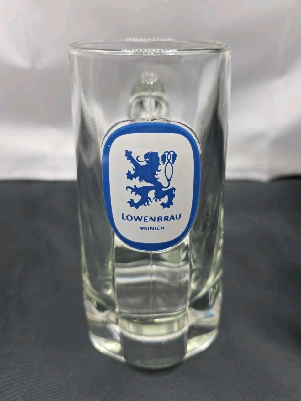 Vintage Lowenbrau Munich Heavy Glass Beer Mug Beer Stein Vintage Lowenbrau Munich Heavy Glass Beer Mug Beer Stein
