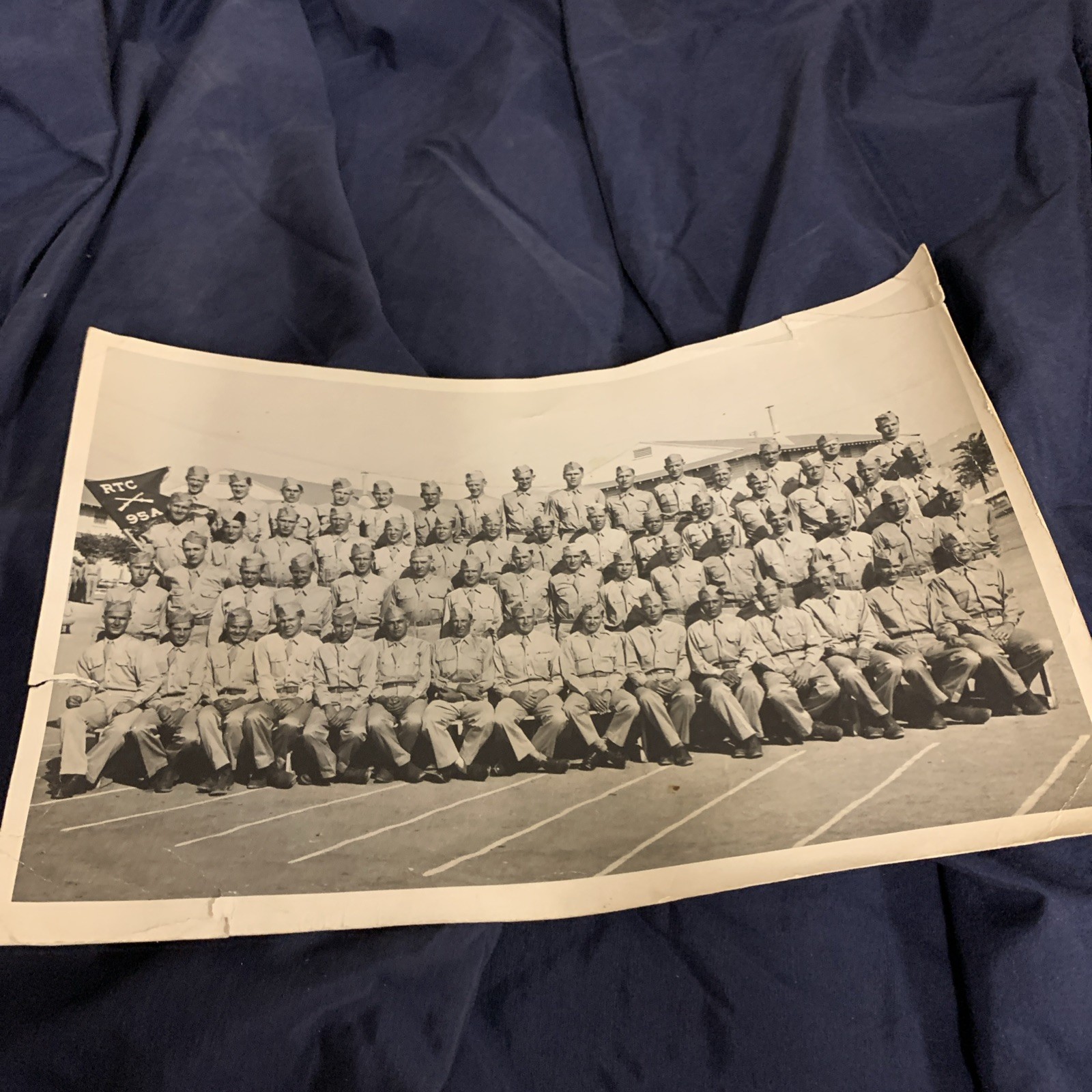 RTC 95a WW2 Military Training Infantry Yard long photo Signed  1941