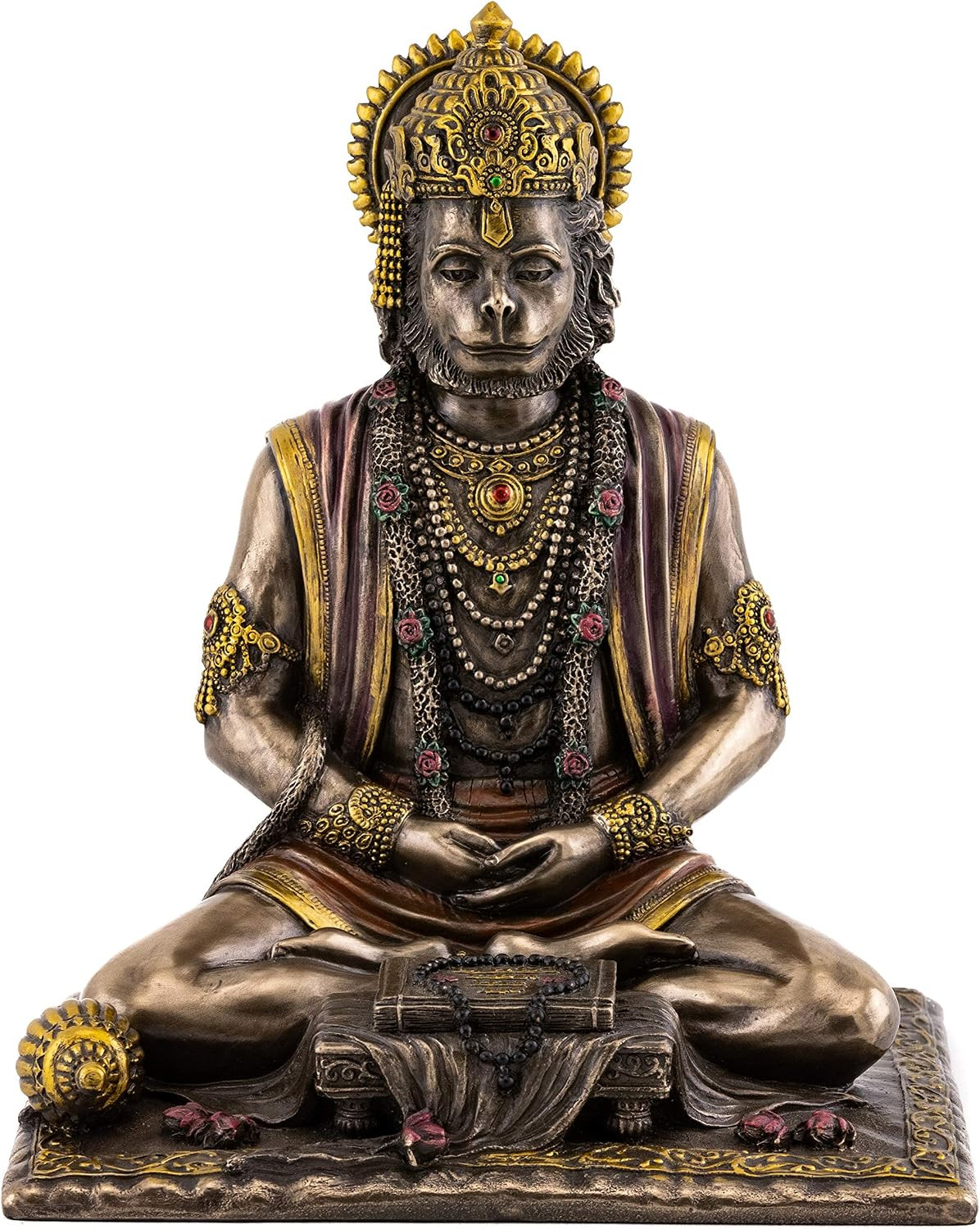 Hanuman Statue - Hindu God of Strength Sculpture in Premium Cold Cast Bronze- 7.