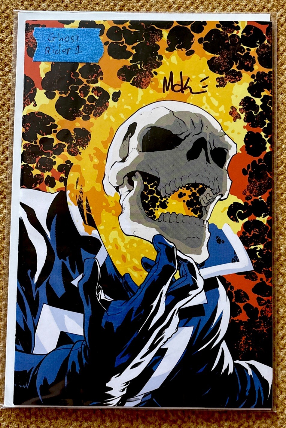 Ghost Rider #1 Exclusive Mike McKone Auto W/COA -  Virgin Variant LTD 500