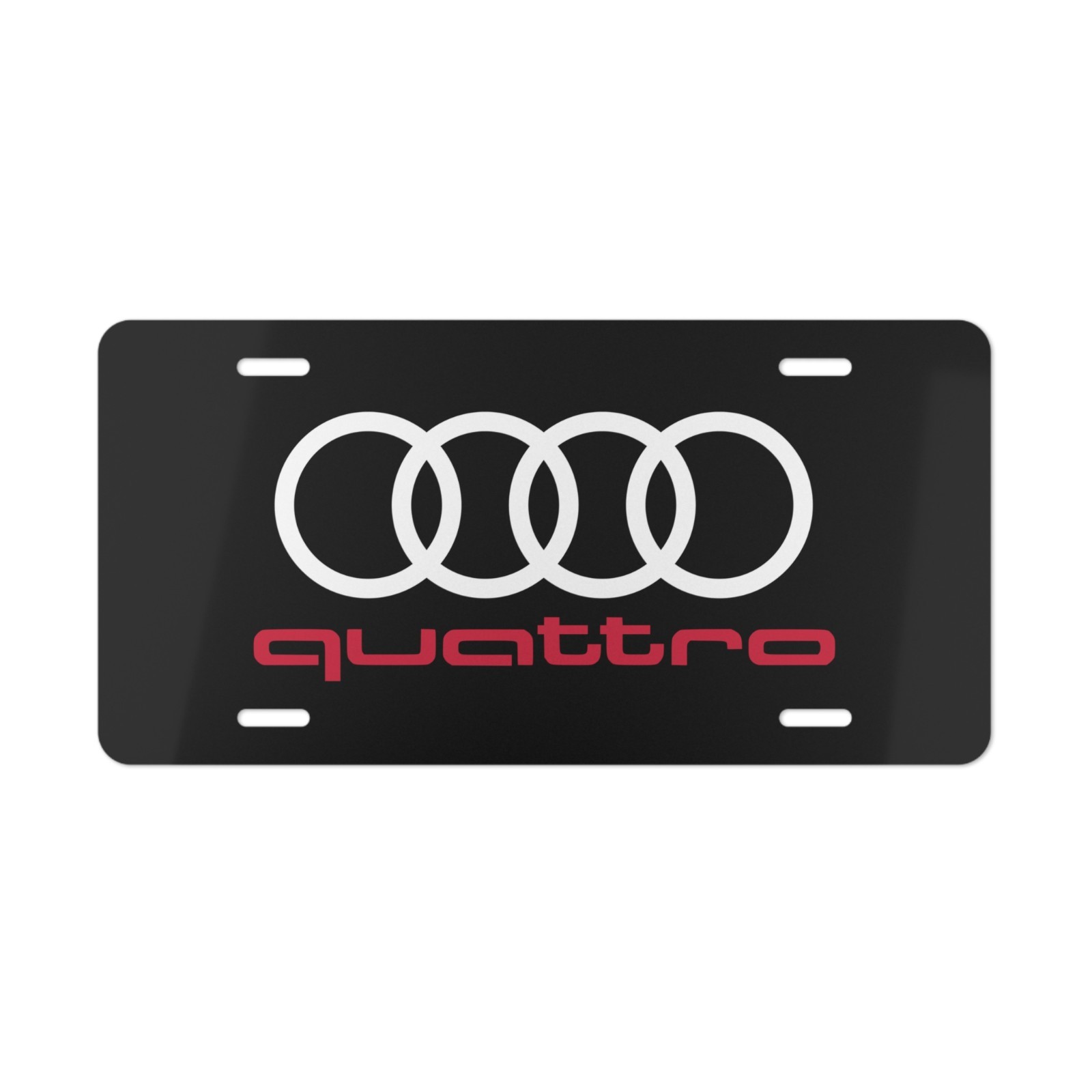 Audi Quattro Front License Plate Tag Vanity Style – Auto Metal Aluminum
