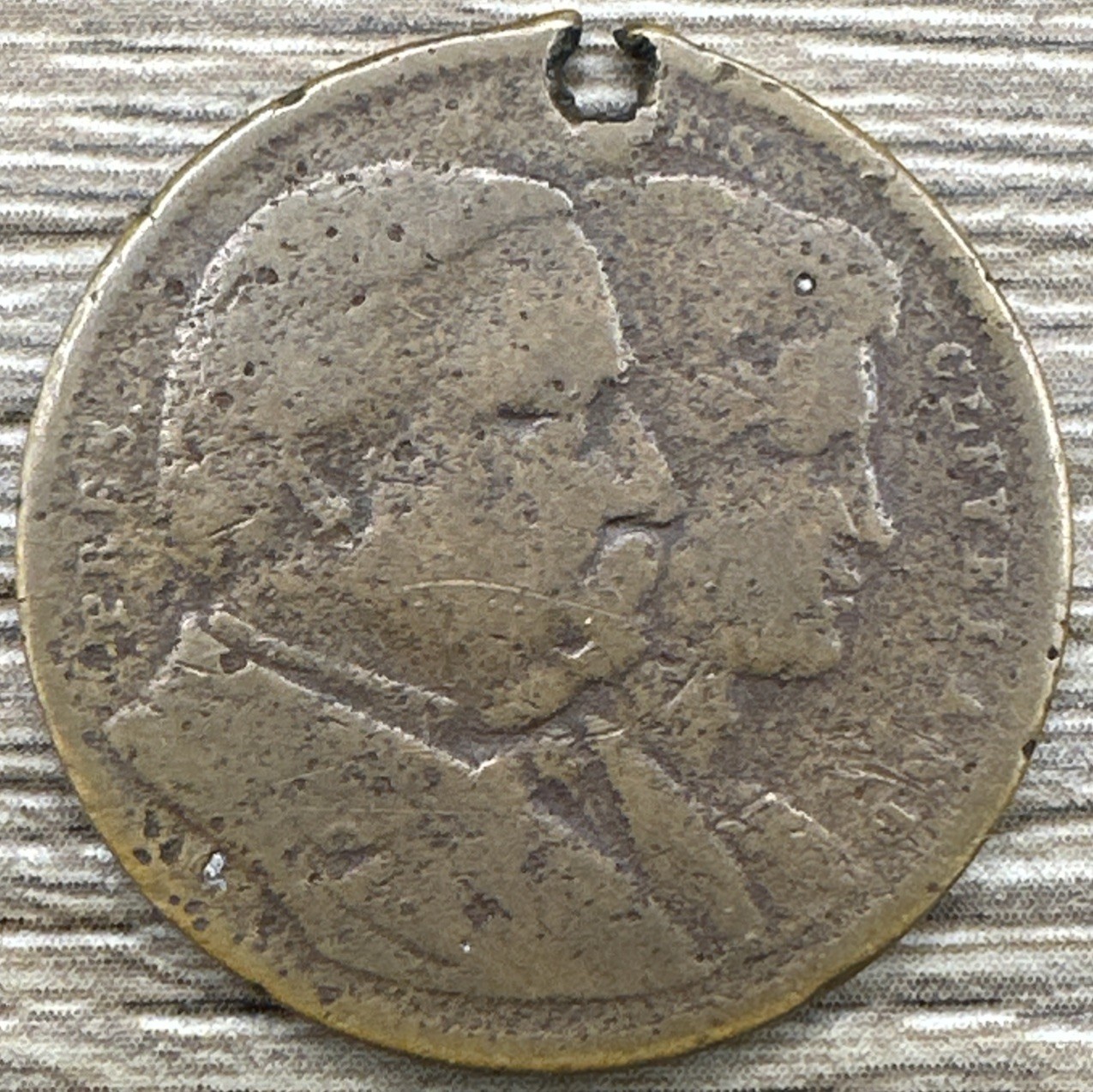 (P) 1887 Grover Cleveland Liberty Bell Tour Presidential Medal Token