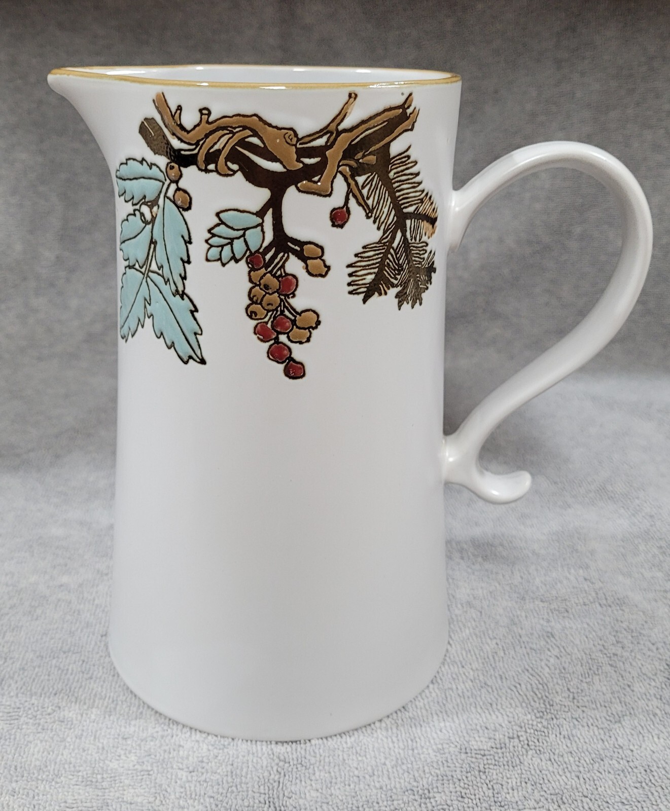 Spectrum Designz Wood Forest Stoneware Pitcher 8.25” Spectrum Designz Wood Forest Stoneware Pitcher 8.25”