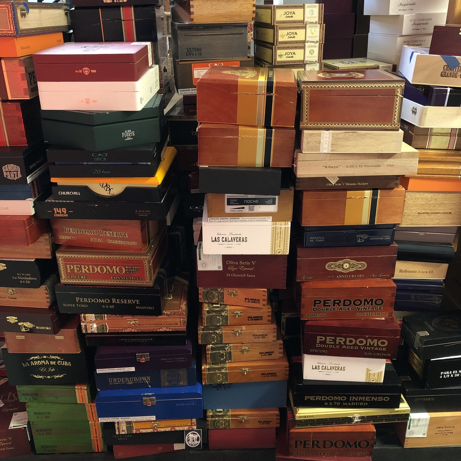 Lot of 15 Empty Wooden Cigar Boxes