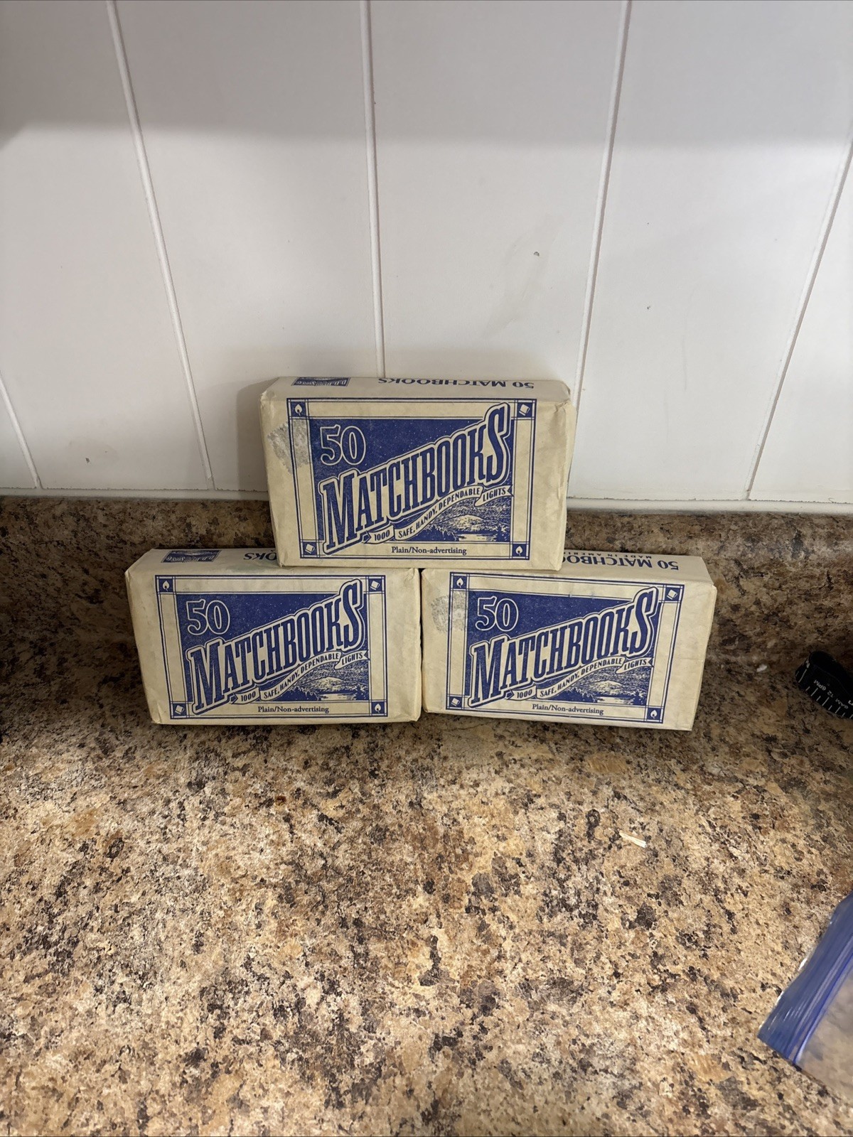 NEW (Lot of 3) Vintage D.D. Bean & Sons Co Boxes of 50 Matchbooks (150 Total)