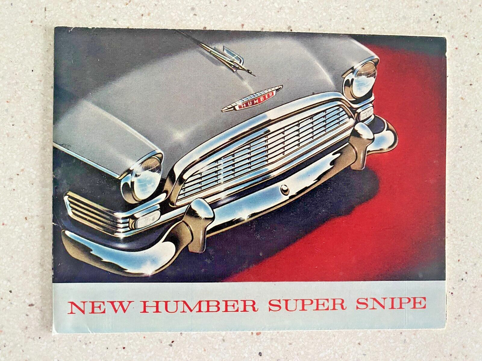Vintage New Humber Super Snipe Brochure Automobile Dealer Fold Out Poster