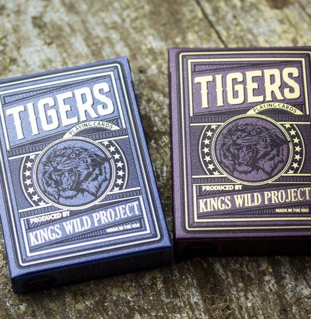 Silver & Gold v2 Gilded Tigers Playing Cards Kings Wild Project - Only 200 Made