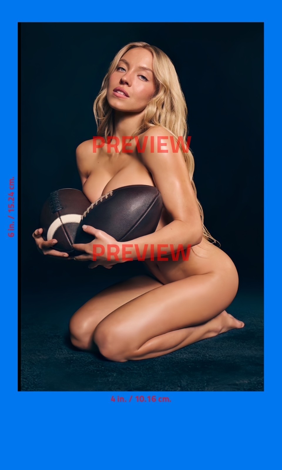 SYDNEY SWEENEY 4x6 in. Glossy Photo Print - Sexy Football Celebrity Actress