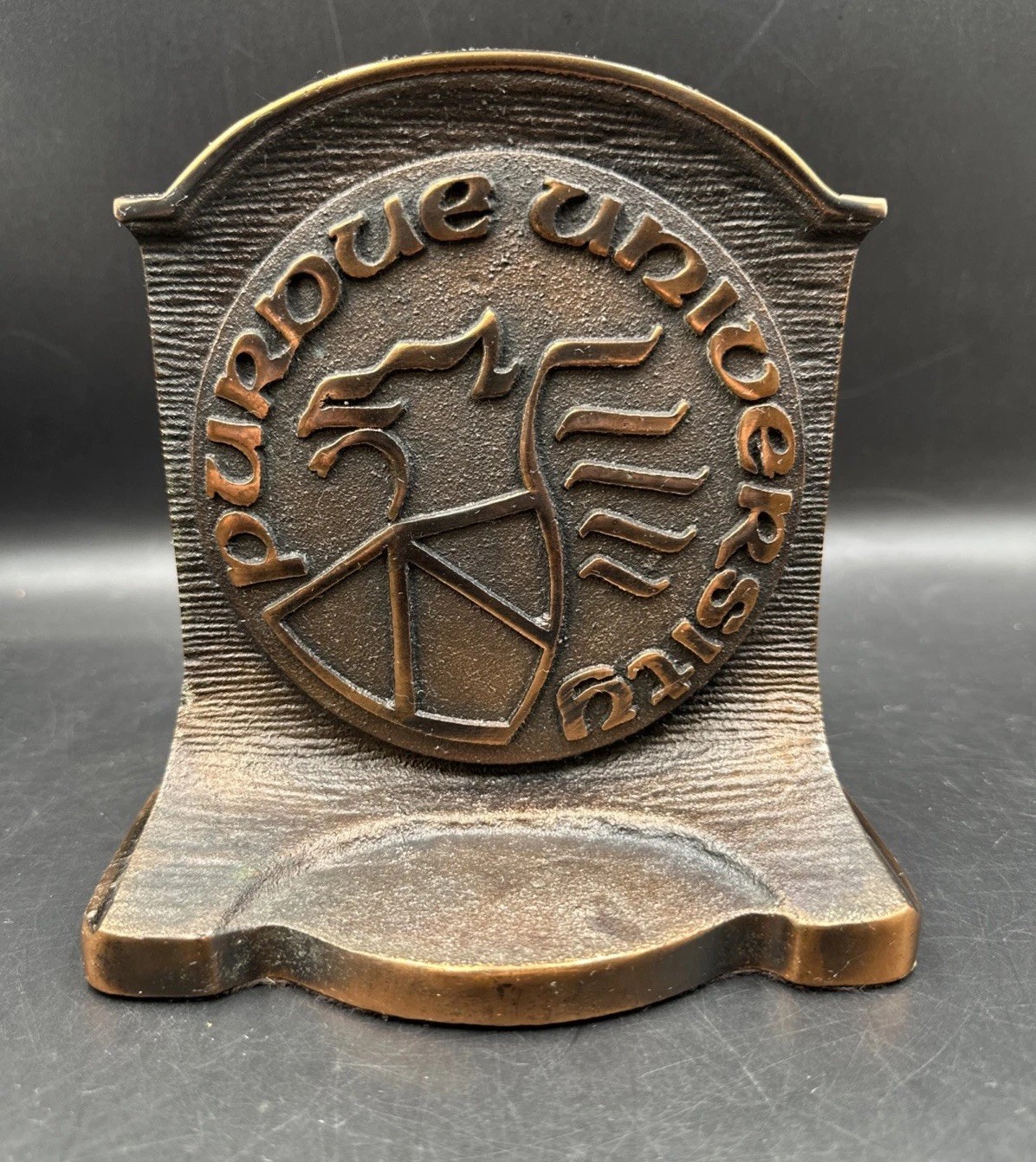 Purdue University Cast Iron Metal 1 Bookend Vintage Gryphon Griffin Logo 68-69\'