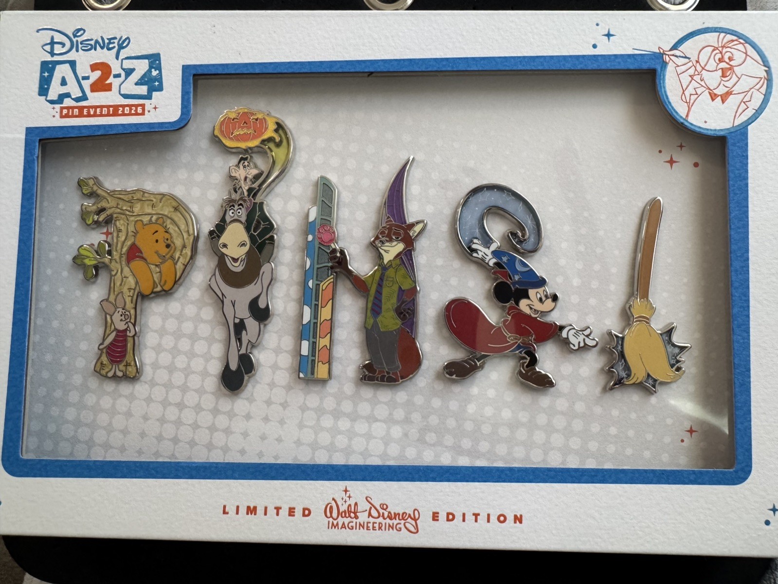 Disney A2Z Pin Event Mickeys of Glendale P.I.N.S. Box Set LE 500
