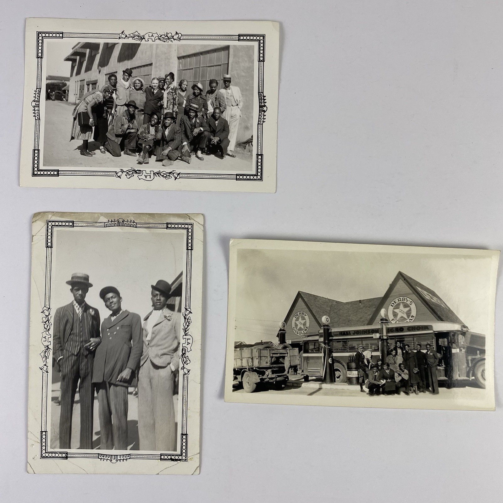 3 Original Black Historic Photos HALL JOHNSON NEGRO CHOIR 1930\'S RARITY SCARCE