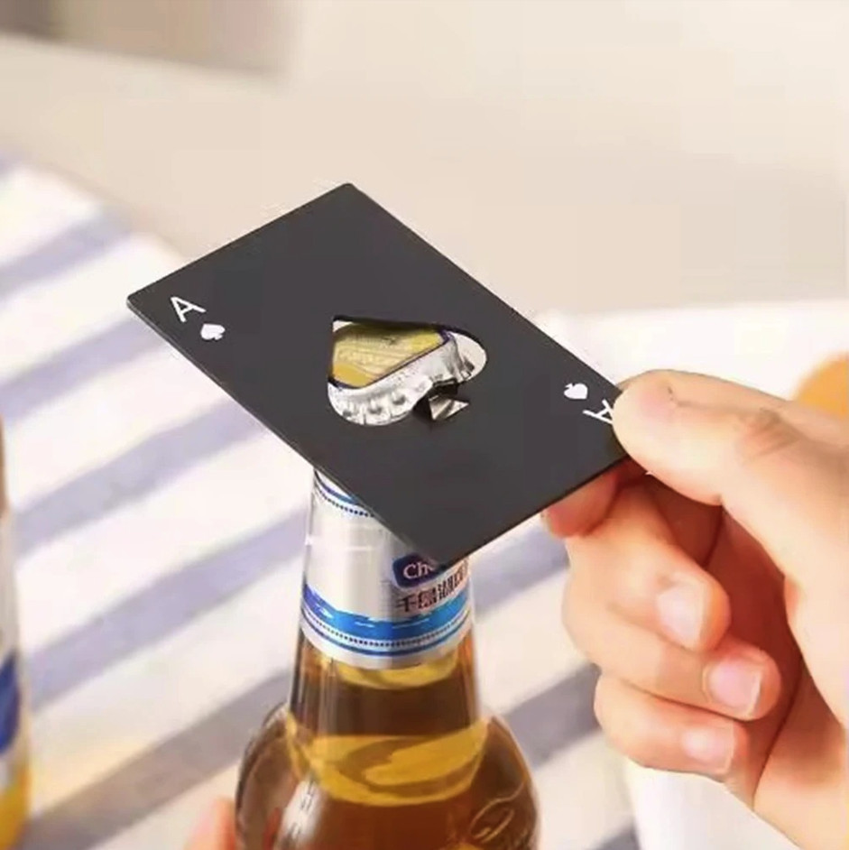 1pc Stainless Steel Credit Card Bottle Opener: Poker Card Beer Opener - NEW