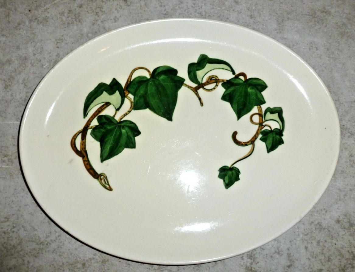 Metlox Poppytrail California Ivy Oval Platter 13.25