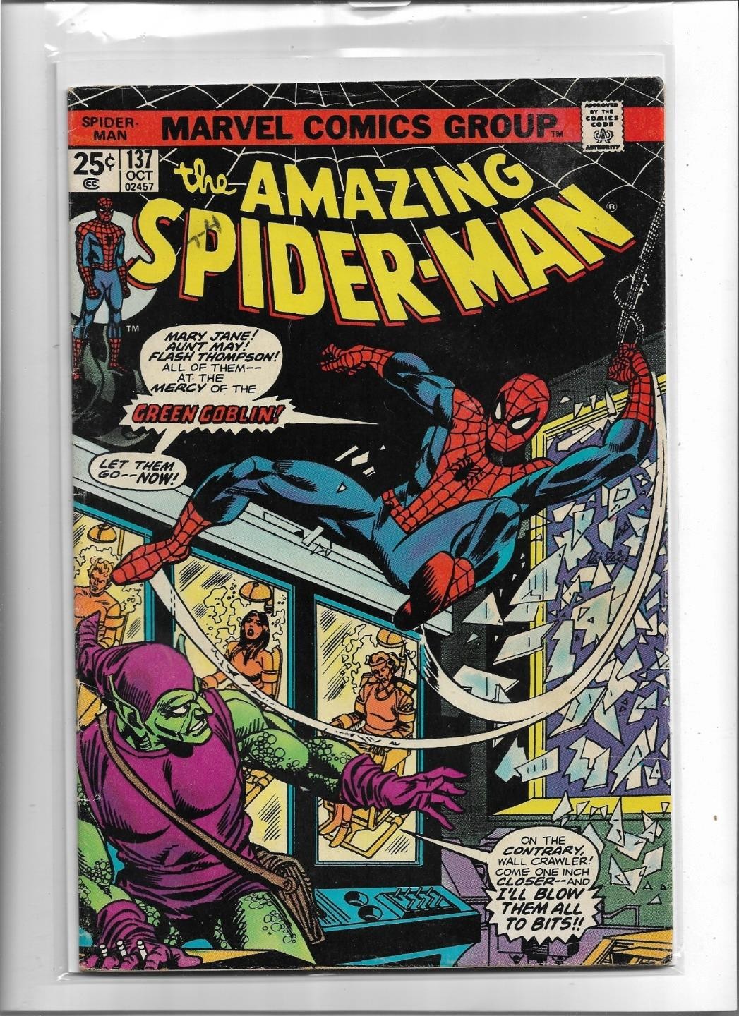 AMAZING SPIDER-MAN #137 1974 VERY GOOD-FINE 5.0 1267 GREEN GOBLIN