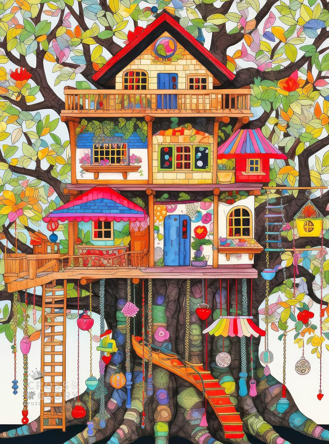 | 500 Piece Puzzles for Adults | Fantastical Treehouse Escape