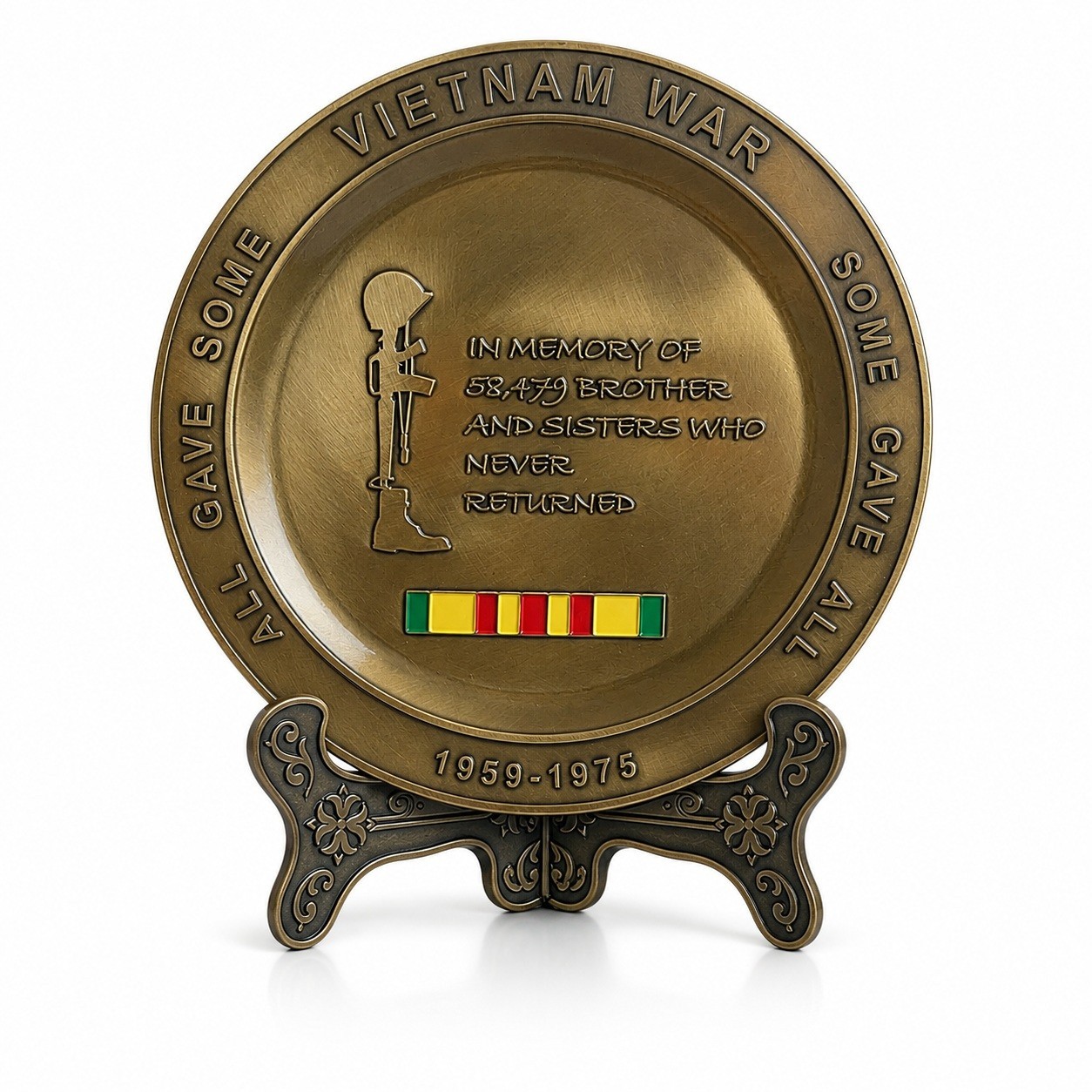 Vietnam War Memorial Commemorative Plate 5.5\
