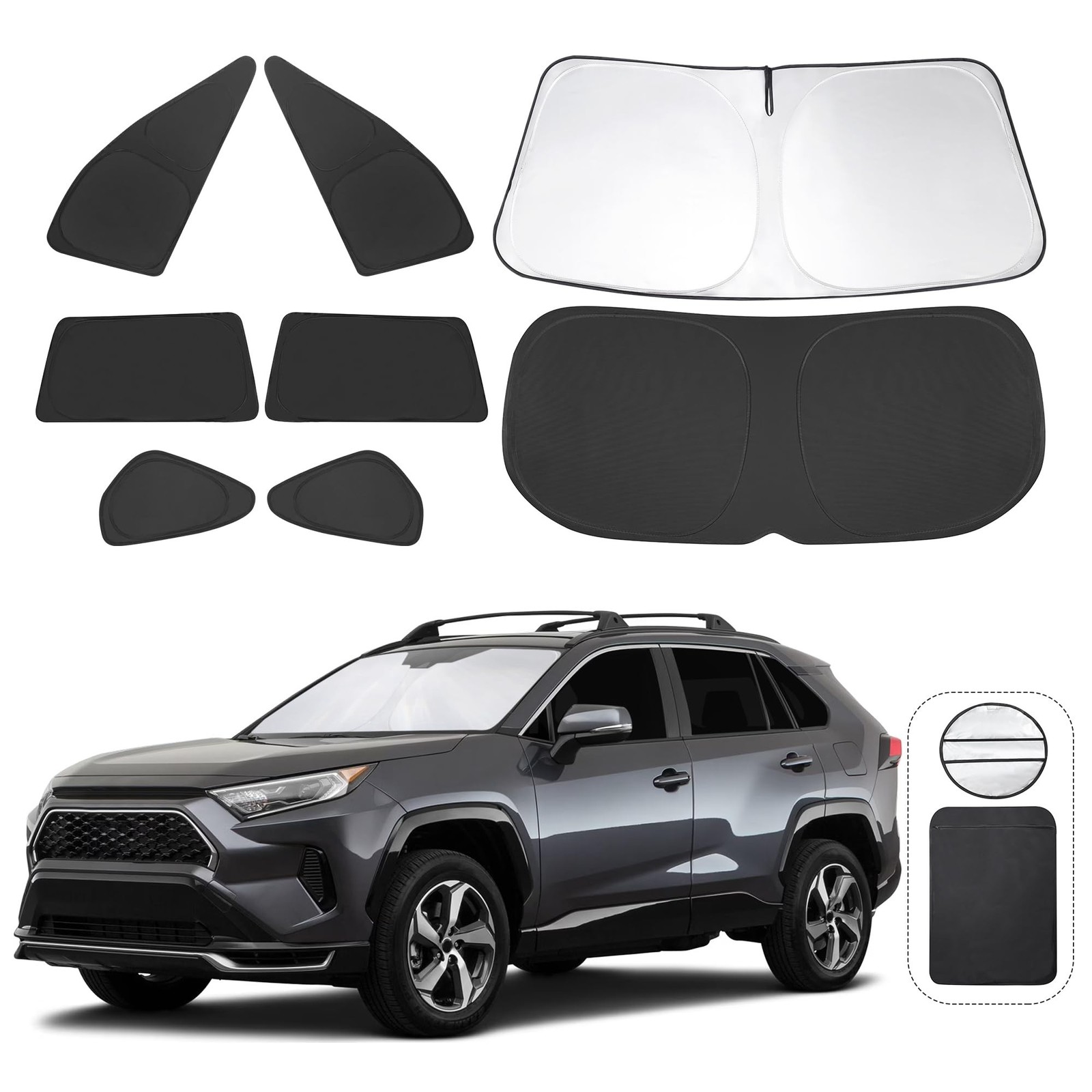 TINGLU Window Shades for Toyota RAV4 2019-2025 2026 Accessories Car Side Full... TINGLU Window Shades for Toyota RAV4 2019-2025 2026 Accessories Car Side Full...