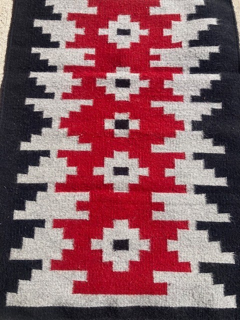 Elsie Begay Navajo Hand Woven Wool Rug- 24 x 35 Classic Navajo Design