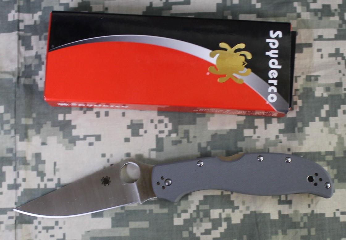 Spyderco C258GPGYCW Stretch 2 XL Gray G10 CPM CRU-WEAR Blade Lockback BRAND NEW
