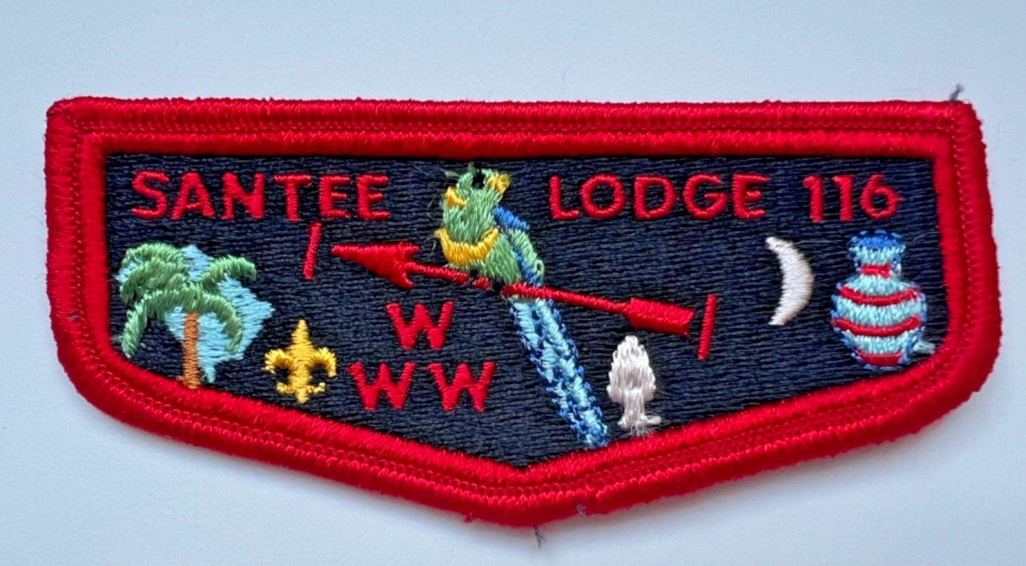 Santee Lodge 116 S6a Flap Light PB Pee Dee Area SC OA Order of the Arrow