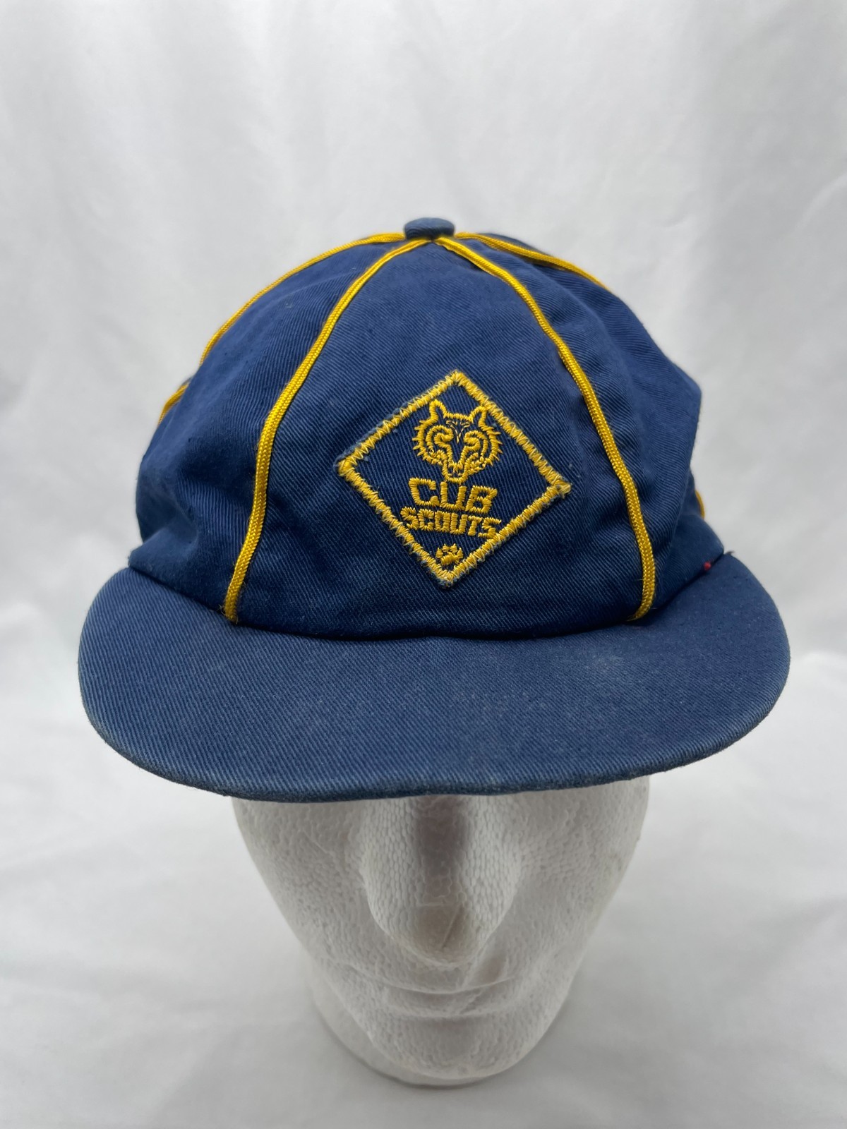 Vintage 1960\'s Cub Scouts BSA Blue Gold Uniform Hat Boy Scout Official Wolf Cap