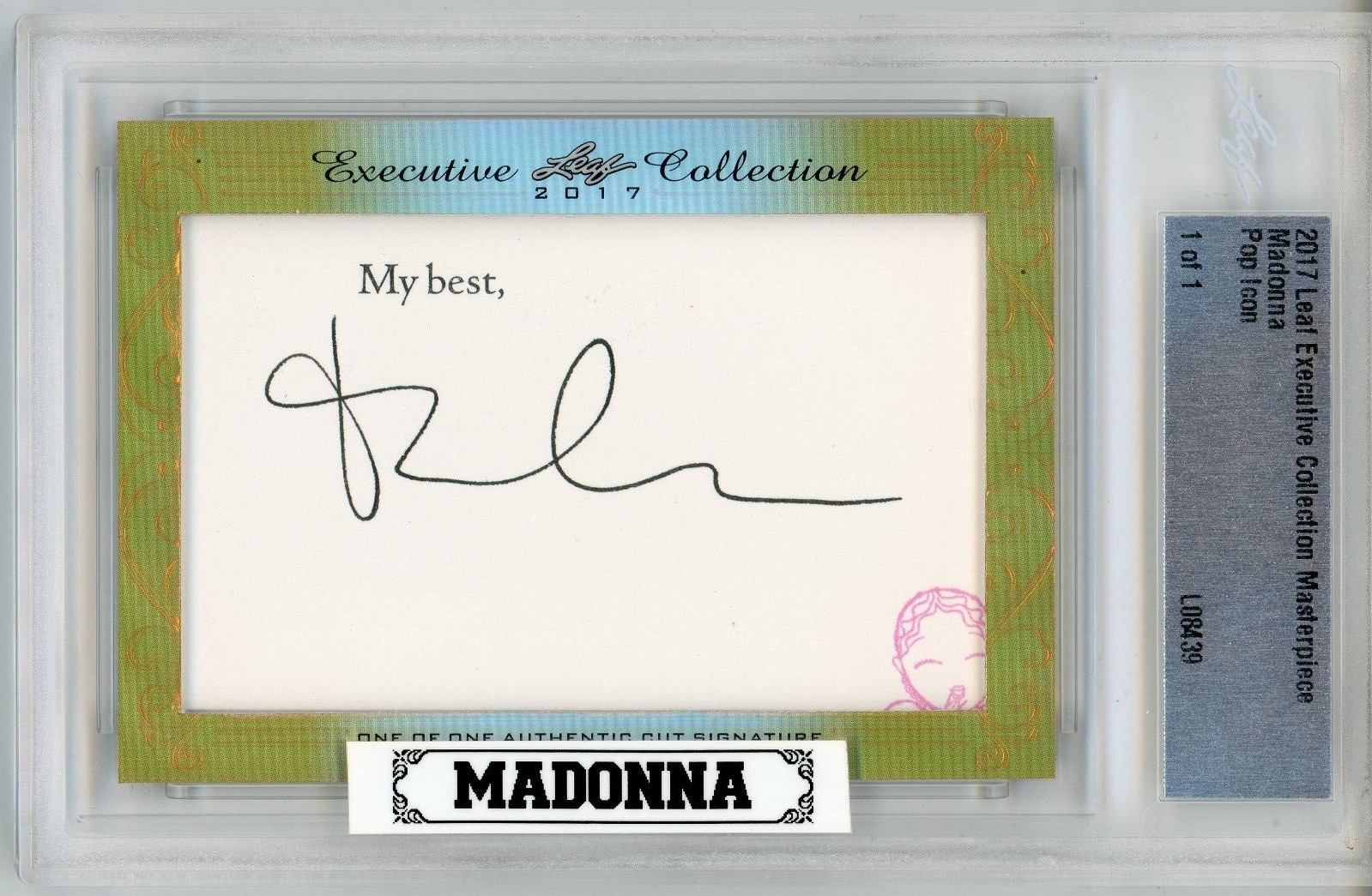 Madonna ~ Signed Autographed 2017 Trading Card Auto 1/1 Authentic Signature