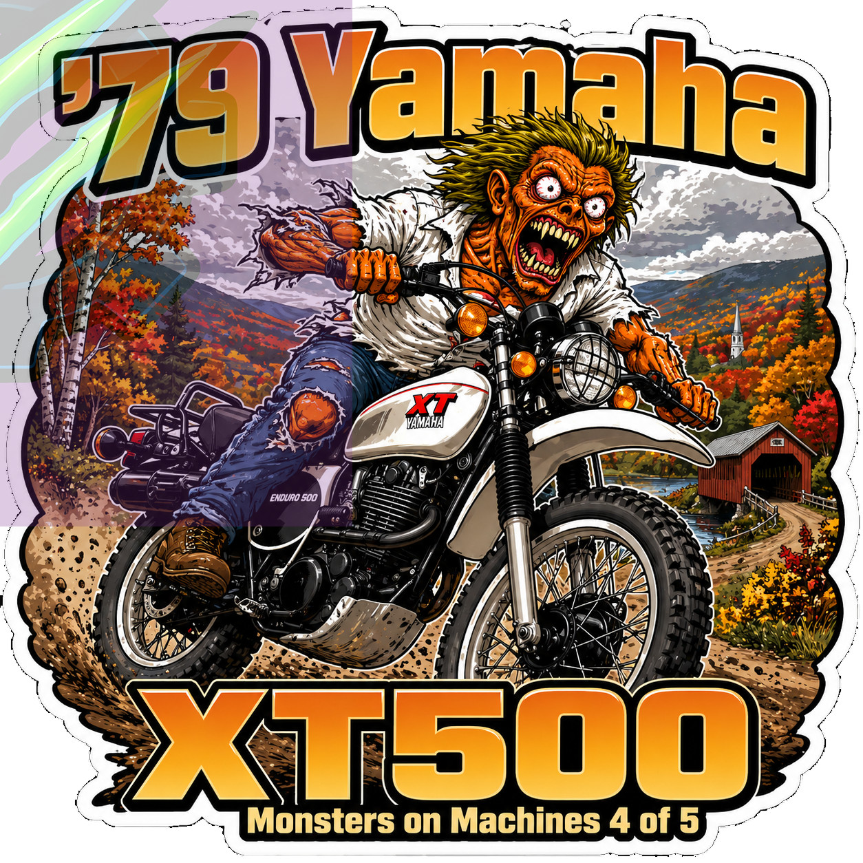 1979 Yamaha XT500 9x9cm Durable Die-Cut Vinyl Sticker 4 of 5