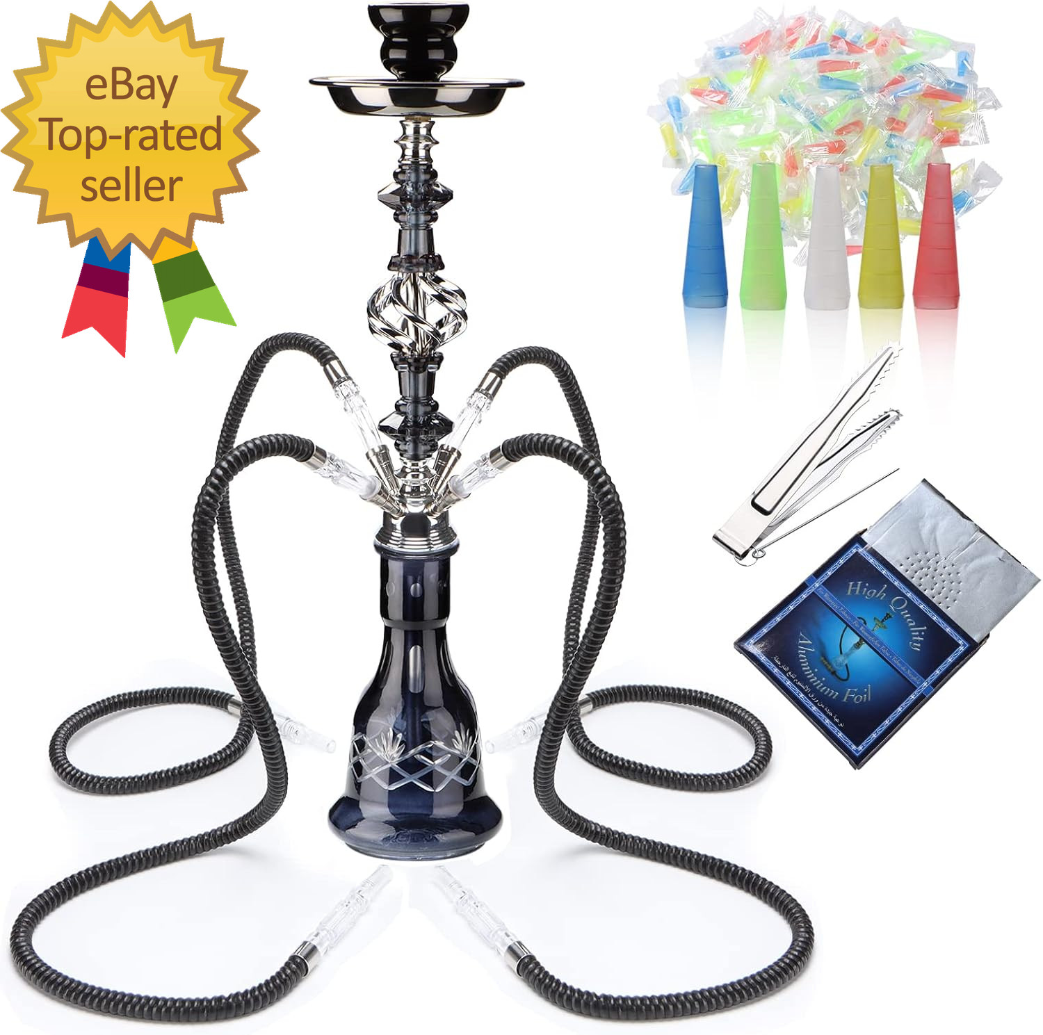 Hookah Set with Everything 4 Hose -  22