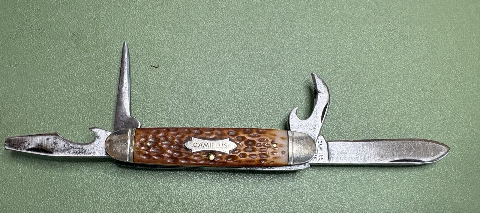 Vintage Camillus No. 99 Camp Utility Pocket Knife 4 Blade USA Scout Pattern
