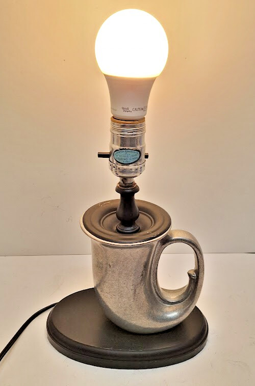 Vintage Wilton Pewter Water Jug  Mug  Table Lamp RARE