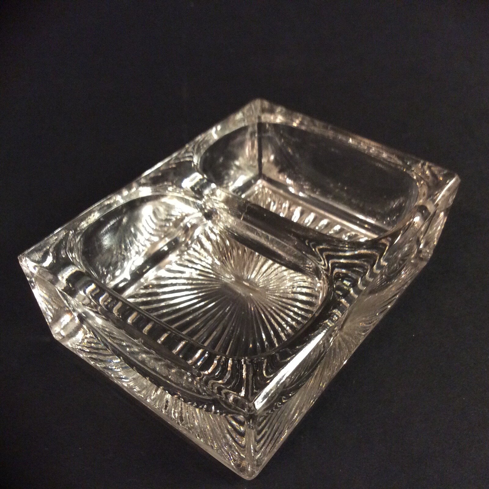 Double Crystal Open Salt Dip 