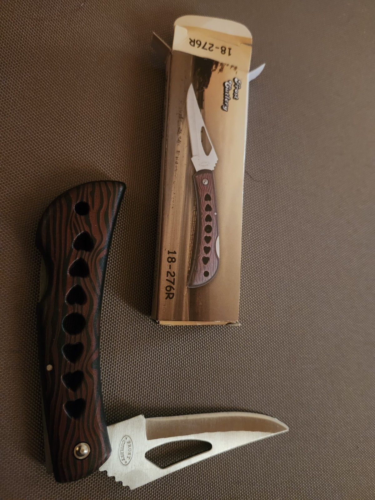 Frost Cutlery 18-276R Pocketknife Drop Point Plain SS Blade Wood Handle Frost Cutlery 18-276R Pocketknife Drop Point Plain SS Blade Wood Handle