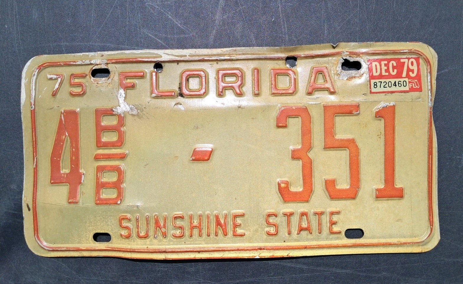 1975 Florida License Plate Pinellas County 4 B/B - 351