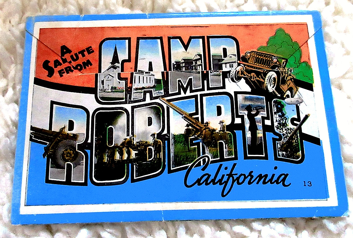 Vintage 1945 WWII Camp Roberts San Miguel Ca. Souvenir Photo Folder