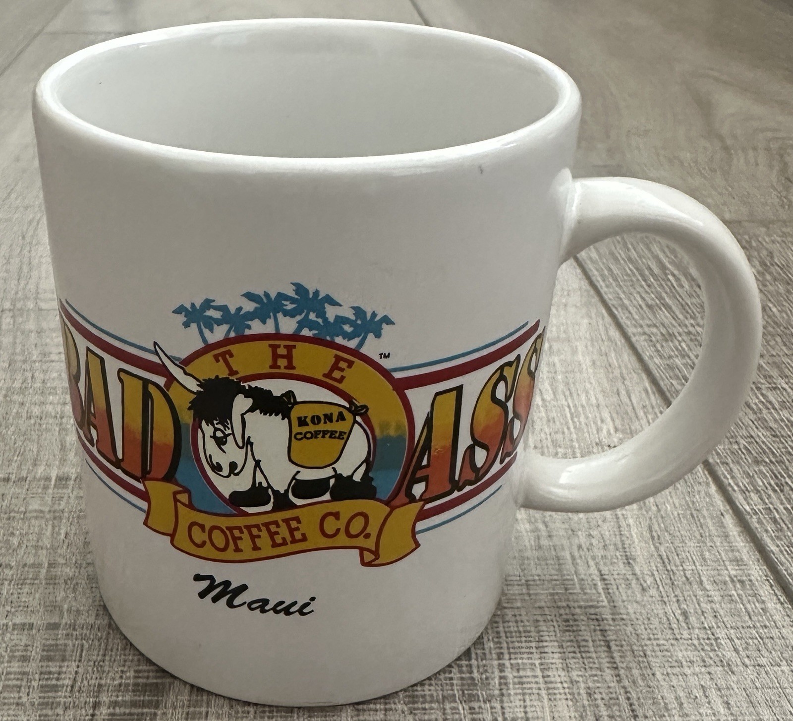 The Bad Ass Coffee Co. Company of Maui Hawaiian Coffee Shop Ceramic Mug Cup