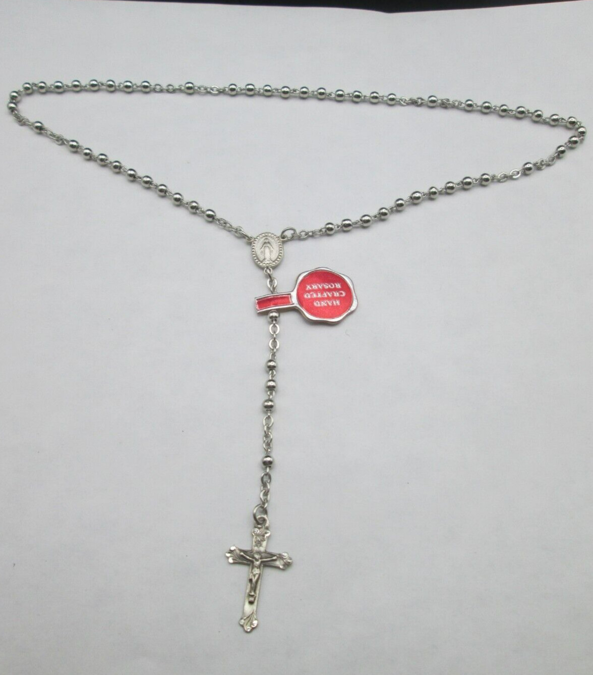 Vintage Chapel Sterling Catholic Rosary Sterling Silver Medallion Signed LM Vintage Chapel Sterling Catholic Rosary Sterling Silver Medallion Signed LM