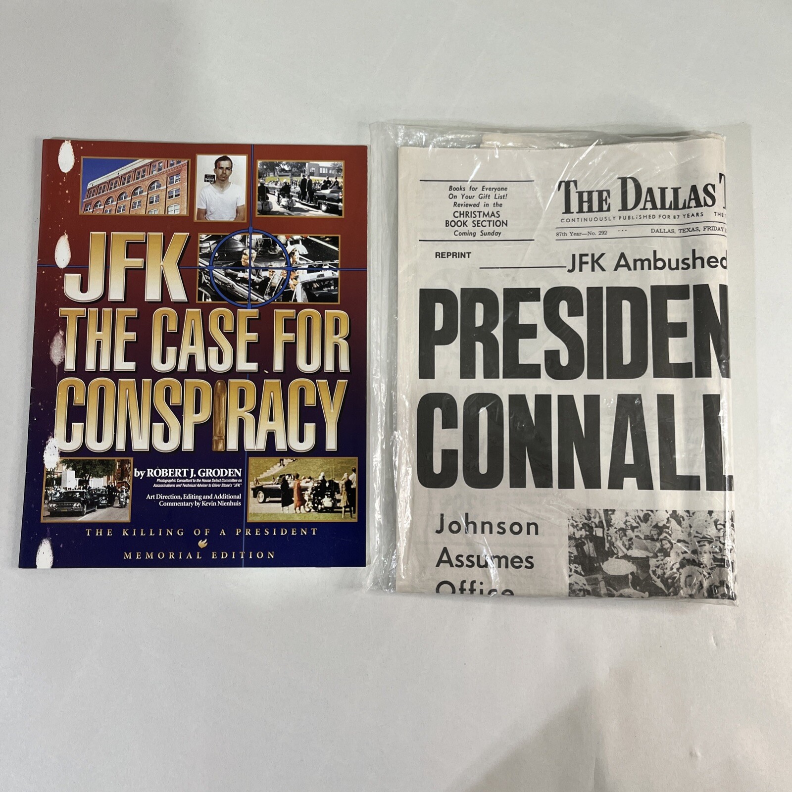 JFK Kennedy Assasination Newspaper The Dallas Morning News Reprint 11/22/1963 JFK Kennedy Assasination Newspaper The Dallas Morning News Reprint 11/22/1963